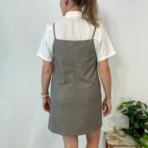 Faux Leather Mini Dress (L)
