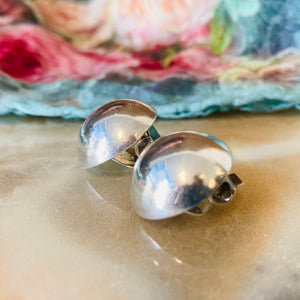 80's Sterling Silver Dome Clip Ons